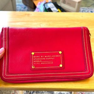 Oversized hot pink Marc by Marc Jacobs Wallet/Clutch. Moderately used.